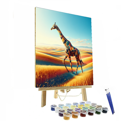 Giraffe's Serengeti Stroll Paint By Color