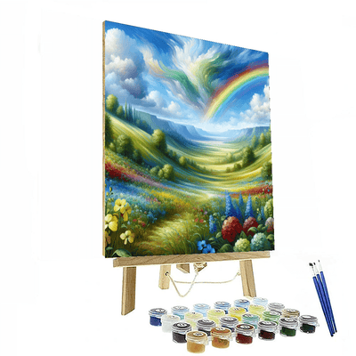 Vivid Rainbow Landscape Paint By Color