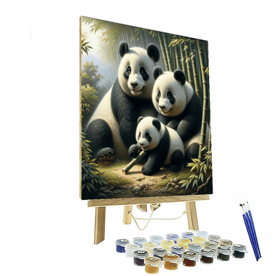 Cuddly Panda Paradise Paint By Numbers Art