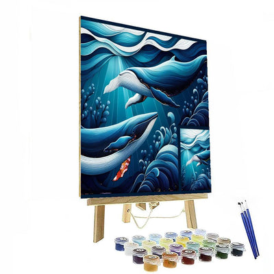 Whale Dance In The Ocean Paint By Numbers Kits