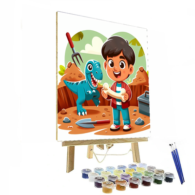 Dinosaur Fossil Adventure Paint By Numbers Art