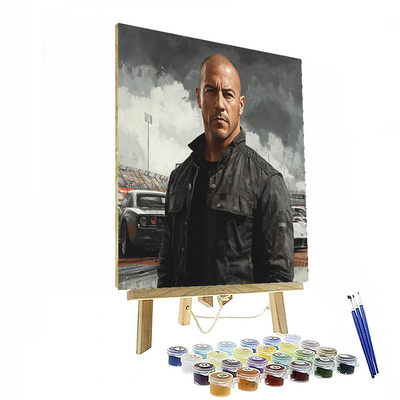 Vin Diesel: The Rugged Force Behind Dominic Toretto Numbered Painting Kits