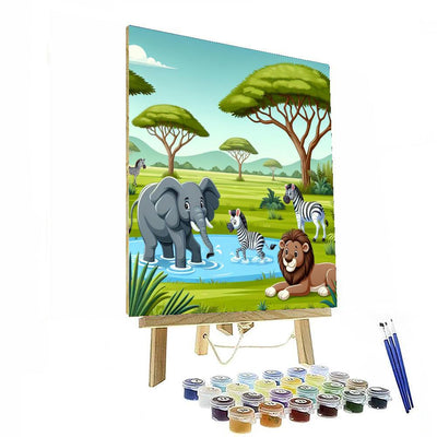 Creative Animal Safari DIY Paint By Numbers