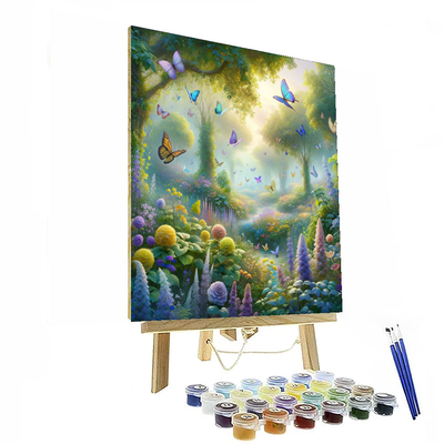 Butterfly Garden Bliss Number Painting