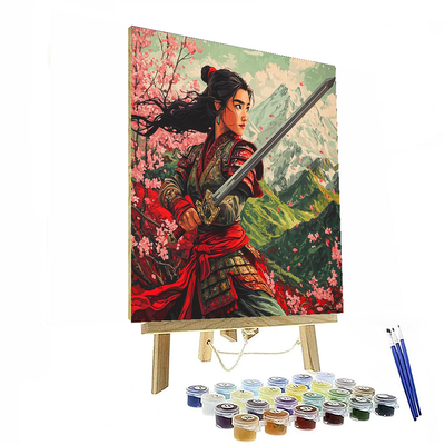 Mulan's Brave Warrior Spirit - Disney Inspired Paint By Number