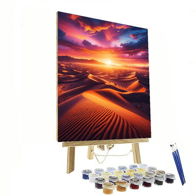 Radiant Desert Sunset Paint By Color