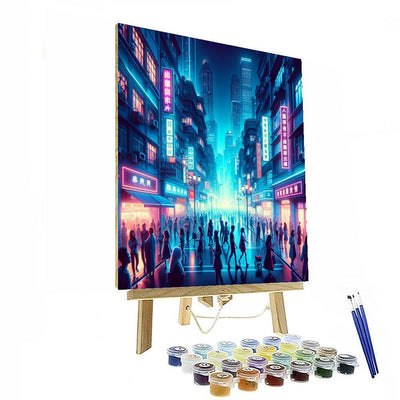 Vibrant Urban Nightlife Paint By Numbers Art