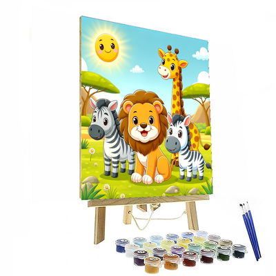 Cute Safari Expedition Paint By Numbers Kits