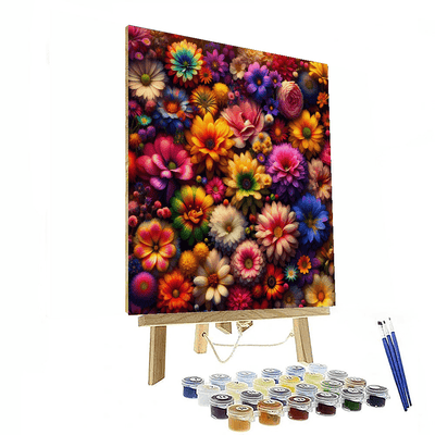 Floral Bloom Explosion Number Painting