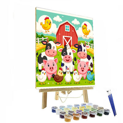 Farmyard Frolic Painting By Numbers Kit