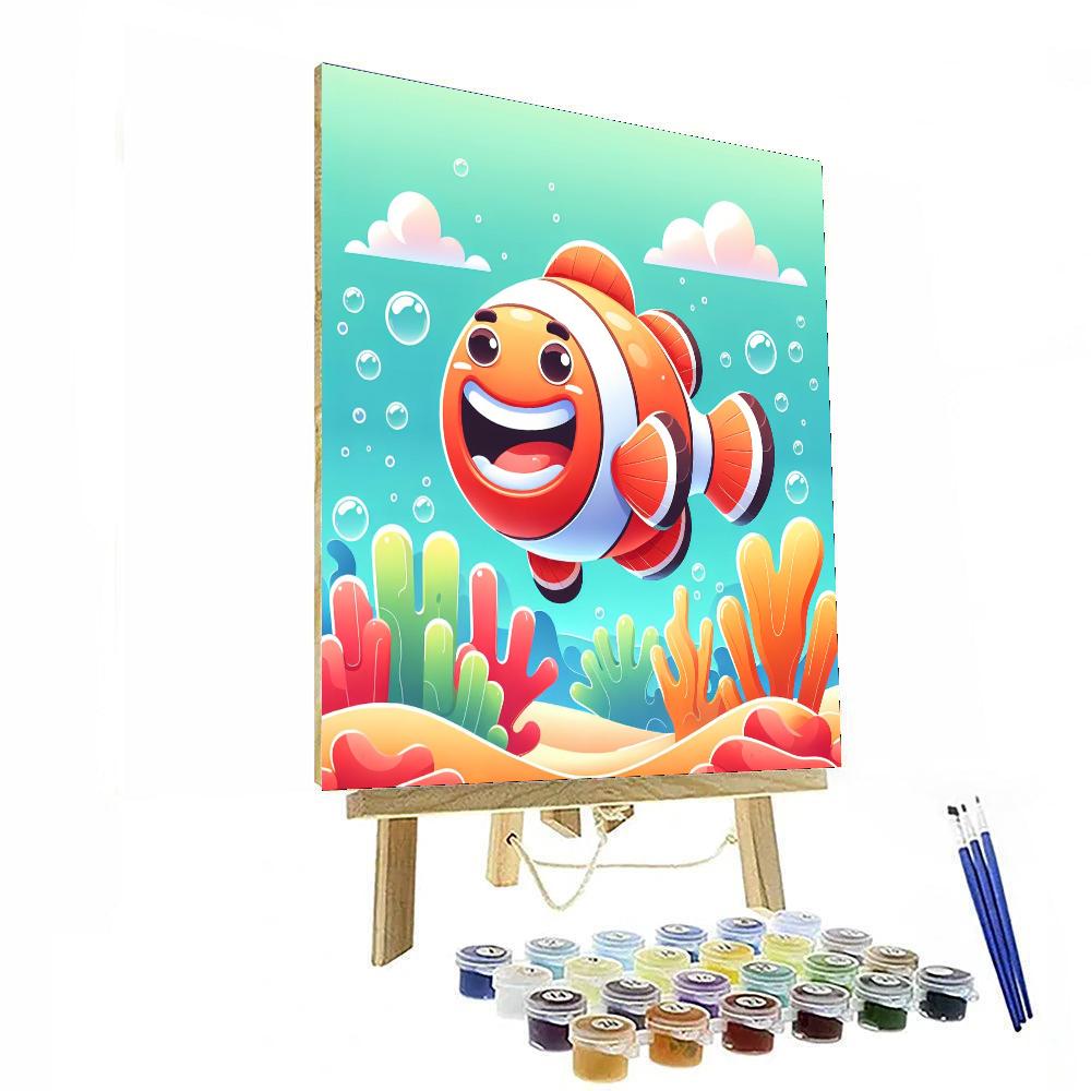 Funny Clown Fish - DIY Painting By Numbers Kit | Artistry Rack