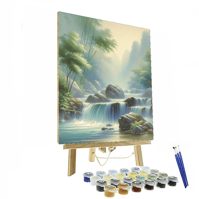 Peaceful Zen Waterfall Painting By Numbers Kit