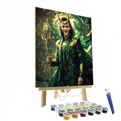 Tom Hiddleston: The Mischievous Charm Of Loki Unleashed Numbered Painting Kits