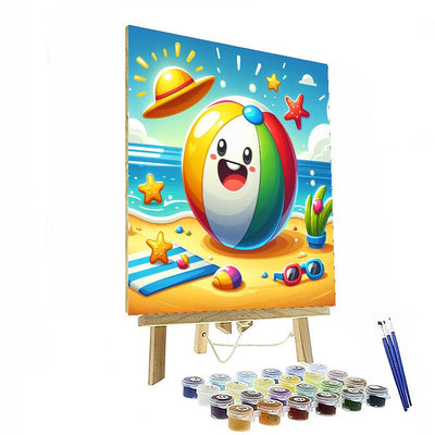 Joyful Beach Ball Number Painting