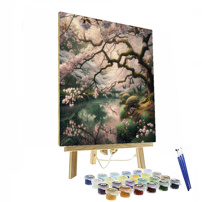 Cherry Blossom Whispers Numbered Painting Kits