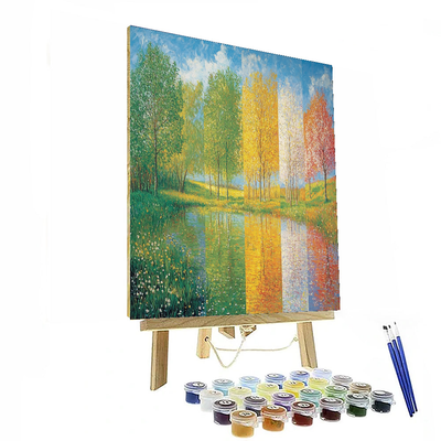 Claude Monet Inspired Dance Of Seasons  Paint By Numbers Art