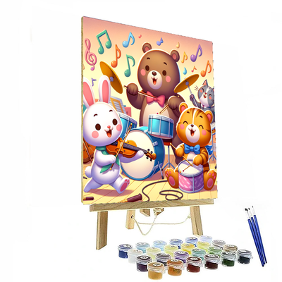 Cute Animal Orchestra Painting By Numbers Kit