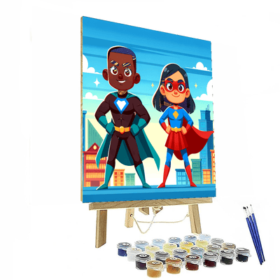 Daring Superheroes Paint By Number