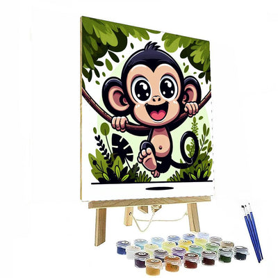 Cheerful Chimp Painting By Numbers Kit