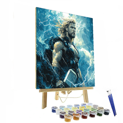 Chris Hemsworth: The Thunderous Hero Of Asgard Paint By Numbers Kits