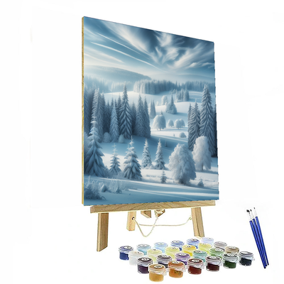 Winter's Whisper Landscape Numbered Painting Kits