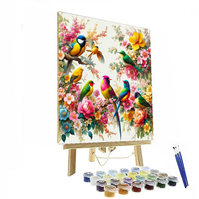 Lively Bird Sanctuary Number Painting