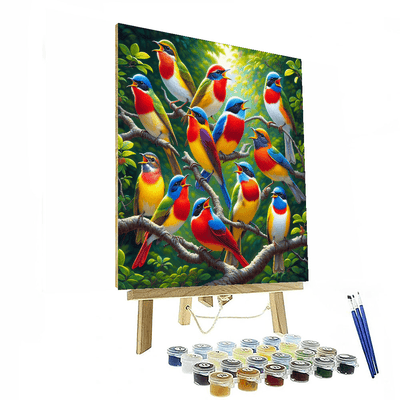 Colorful Birdsong Melody Number Painting