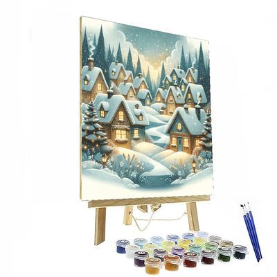 Magical Snowy Village Paint By Numbers Kits