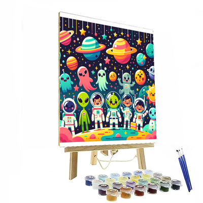 Colorful Space Odyssey Painting By Numbers Kit