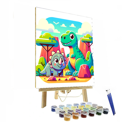 Fantastic Dinosaur Adventure Painting By Numbers Kit