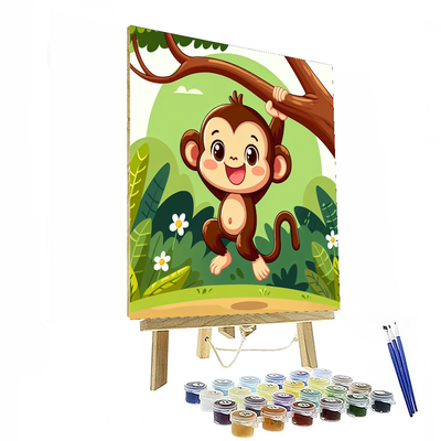 Cheeky Monkey Painting Number Kit