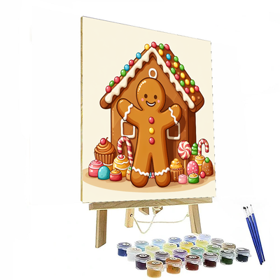 Merry Gingerbread Man Paint By Number