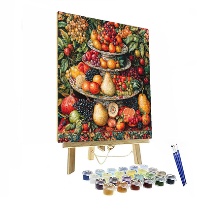 Giuseppe Arcimboldo Inspired Fruitful Bounty Abundance  Painting By Numbers Kit