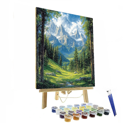 Albert Bierstadt Inspired Harmonious Mountains  Paint By Numbers Kits