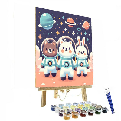 Adventure With Space Animals Painting Number Kit