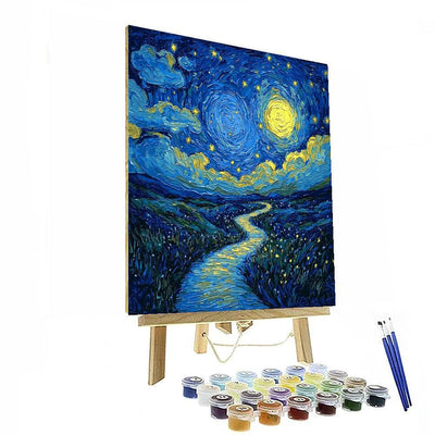 Vincent Van Gogh Inspired Starlit Pathways  Paint By Numbers