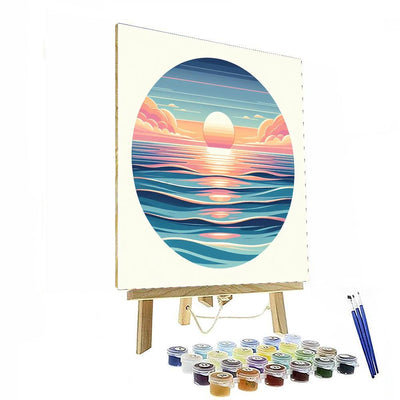 Serene Ocean Horizon Numbered Painting Kits