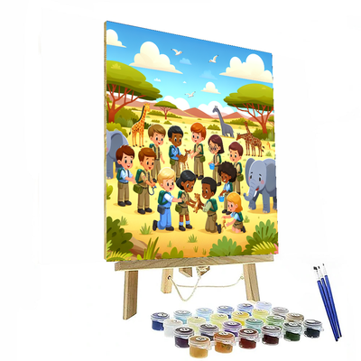 Safari Animal Rescue Team Painting By Numbers Kit