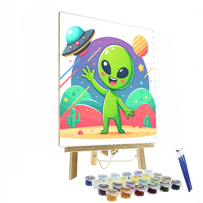 Silly Alien Encounters DIY Paint By Numbers