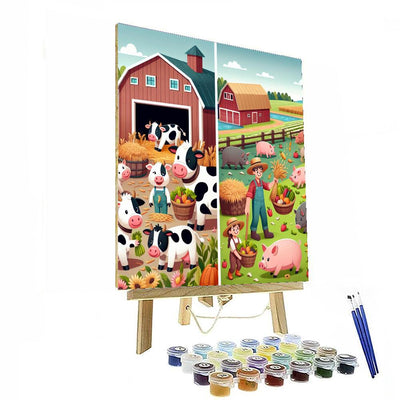 Friendly Farm Harvest Paint By Numbers Art