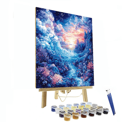 Hokusai Inspired Mysterious Waters  Paint By Numbers Art