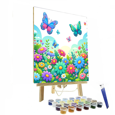 Butterfly Garden Adventure Paint By Numbers Art