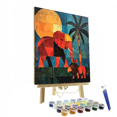 Pablo Picasso Inspired Cubist Wild Safari  Paint By Numbers