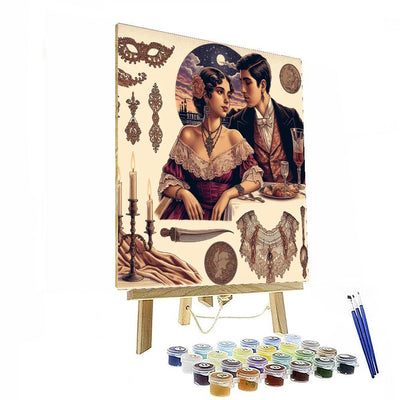 Timeless Vintage Romance Painting Number Kit