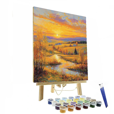 Claude Monet Inspired Golden Hour Bliss  Paint By Numbers Kits