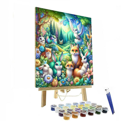 Whimsical Wonderland Creatures Paint By Numbers Art