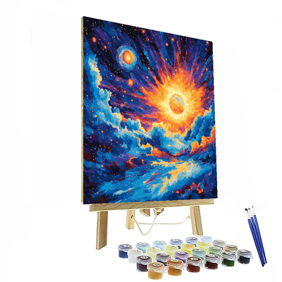 Edvard Munch Inspired Expressionist Cosmic Journey  Paint By Numbers Kits