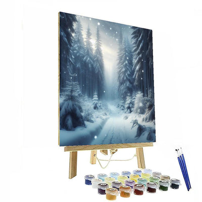 Winter's Silent Whisper Paint By Numbers Art