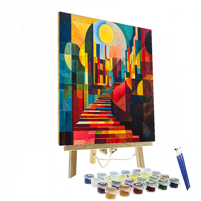 Wassily Kandinsky Inspired Colorful Urban Vibes  Paint By Numbers Art