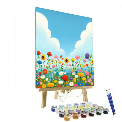 Vibrant Wildflower Field Paint By Numbers